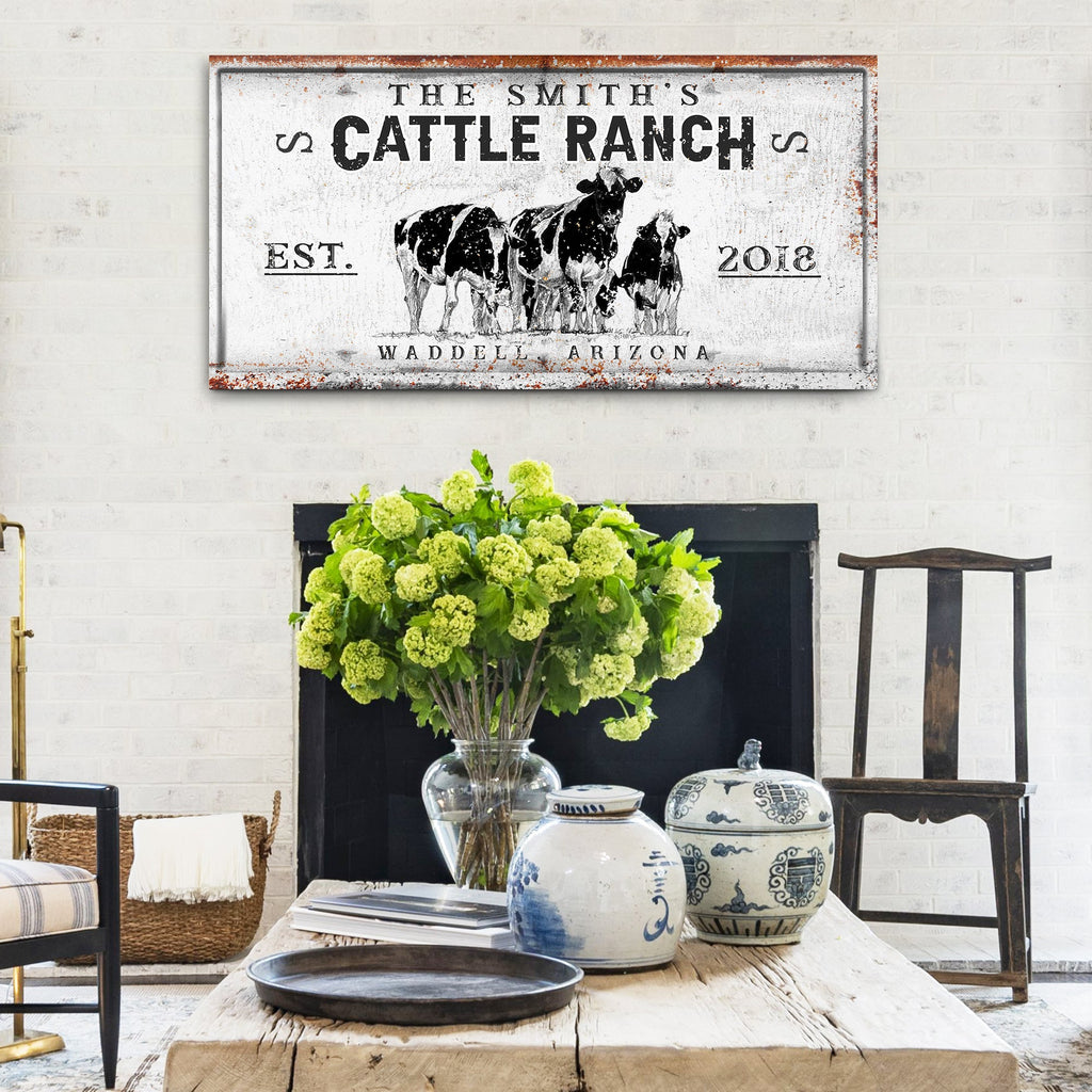 Branded Cattle Ranch Sign V