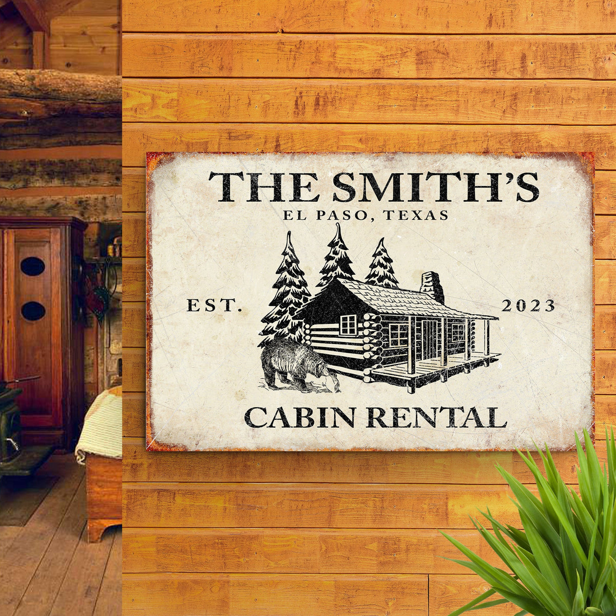 Bear Cabin Sign II