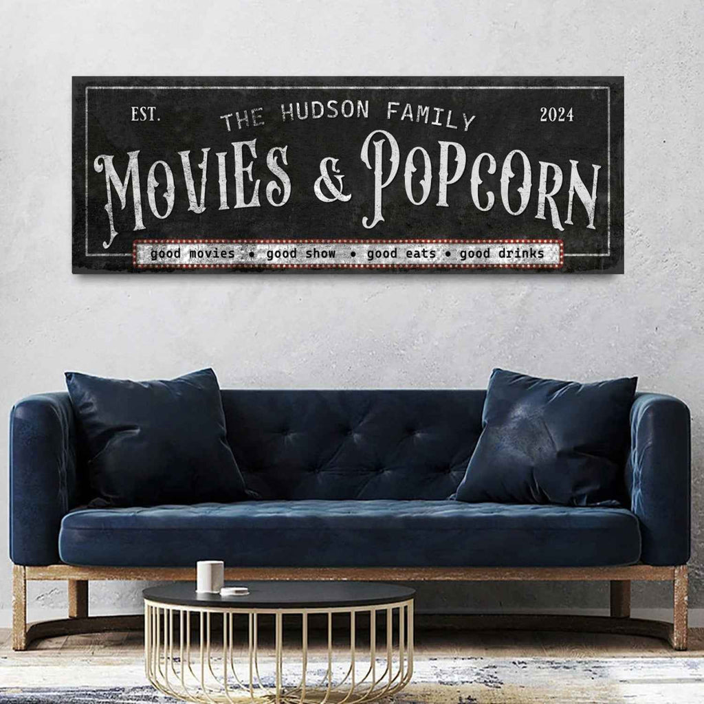 Personalized Movies & Popcorn Sign II