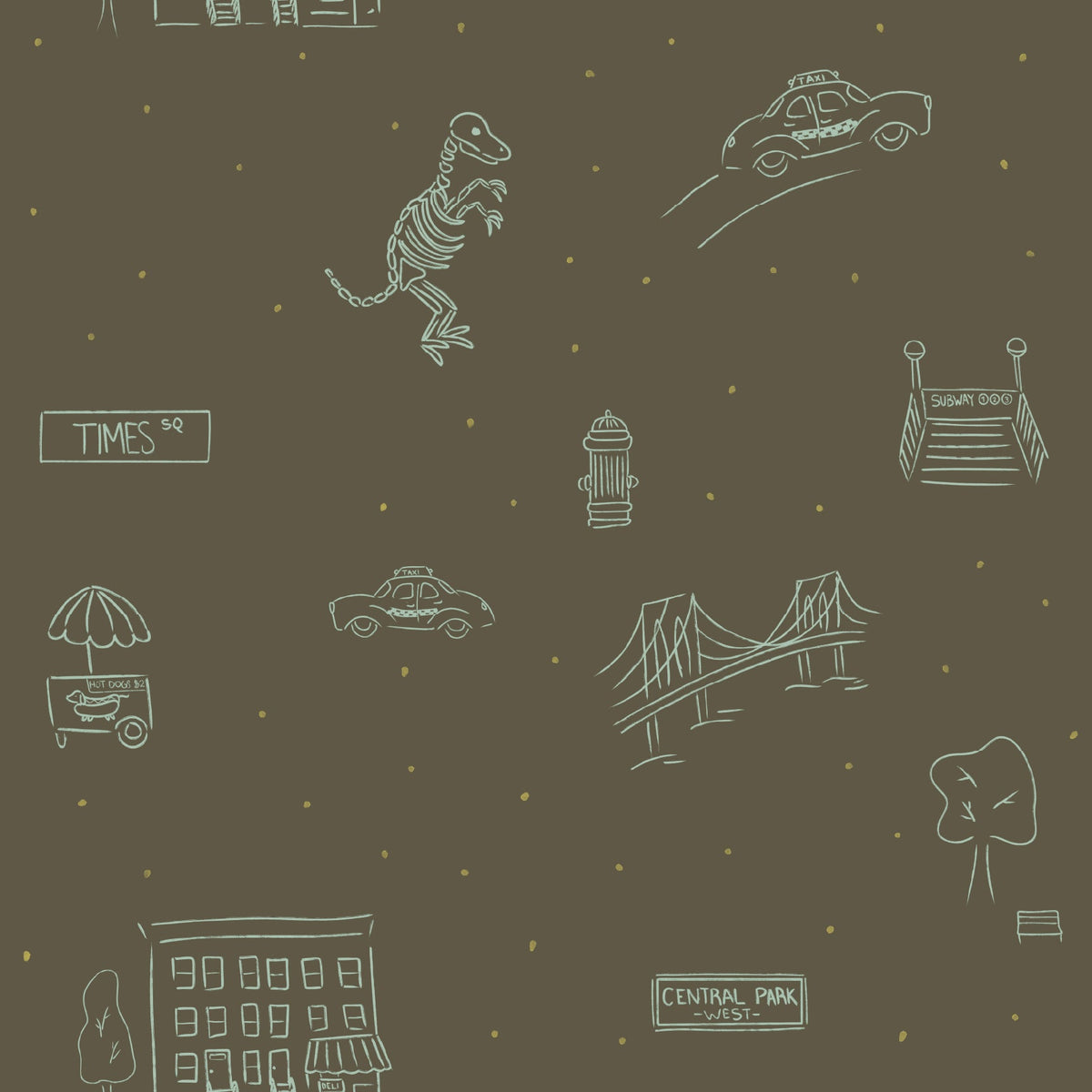 Manhattan Wallpaper by The Lil Dills Shop