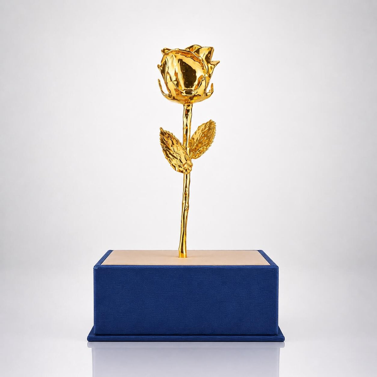 24K Gold Rose in Standing Clear Window Display Box | LovePicker