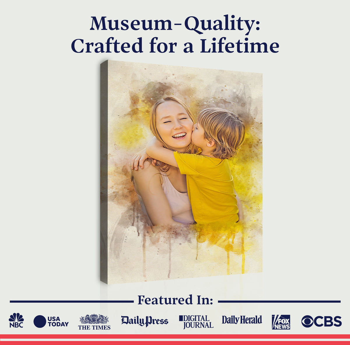 Mother's Day Watercolor Sign Mother and Child