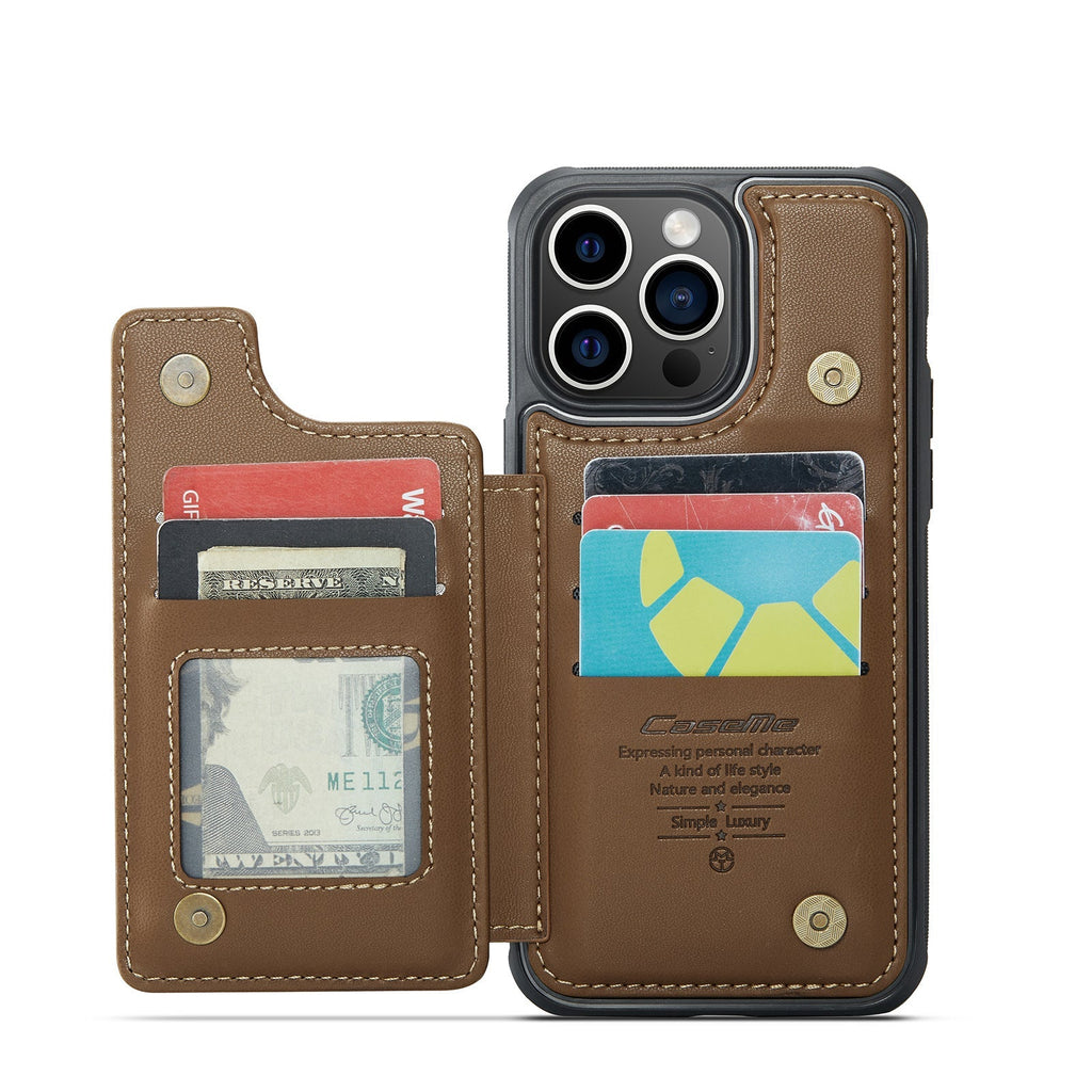 For IPhone17 Magsafe Wallet Magnetic Card Holder RFID Blocking, PU Leather Minimalist Phone Wallet Compatible with MagSafe Phones and Cases for iPhone 16/15/14/13/12/Pro/Max/Plus