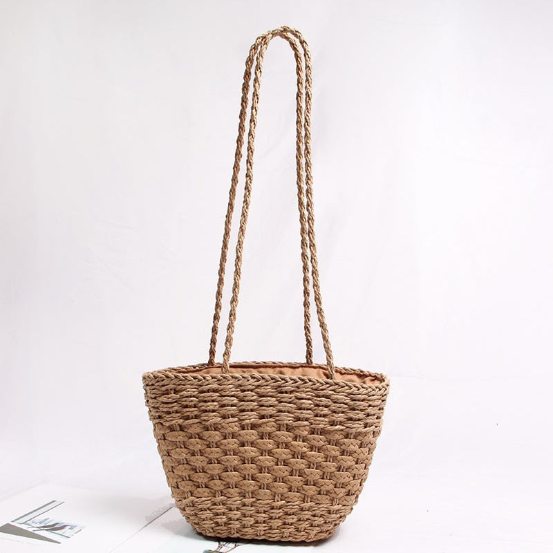 Handmade Straw Bag Best Bag Shoulder Woven Bag Women Bag Literary Handbag Small Bag Vacation Beach Bag