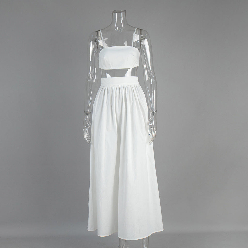 Cotton Suspender Underwear Skirt Spring Summer Sexy Underwear Skirt Two Piece Sets