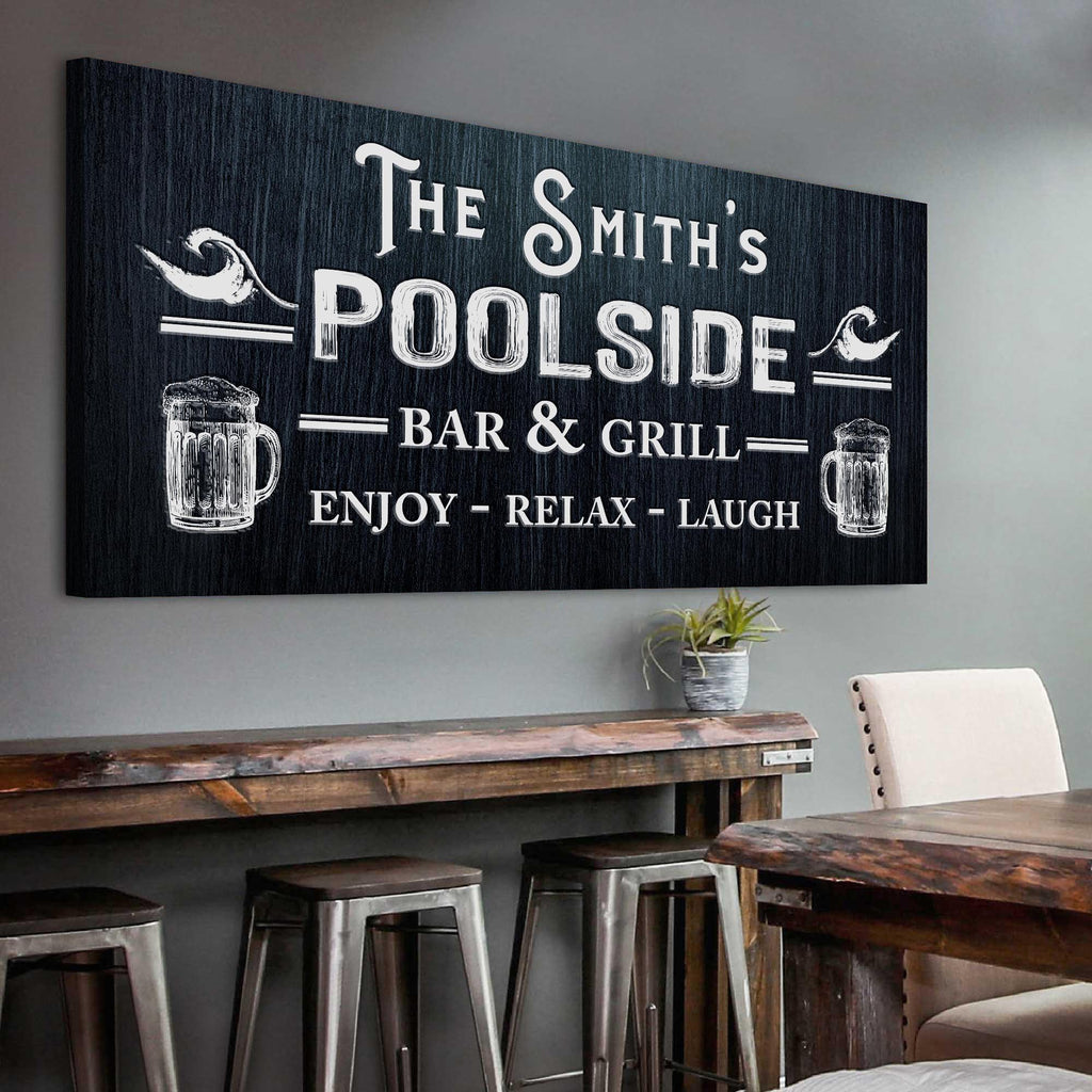 Personalized Poolside Bar And Grill Sign II