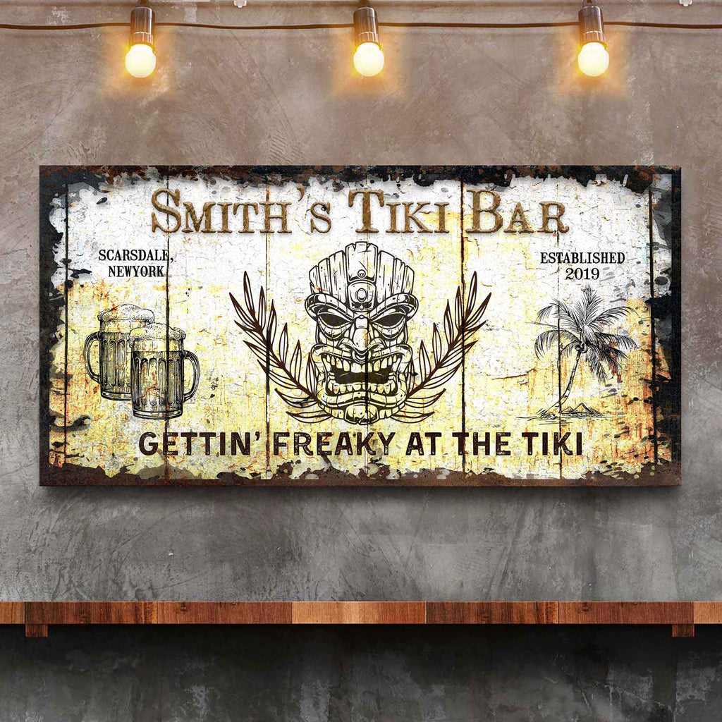 Personalized Tiki Bar Sign: Custom Bar Signs for Home Bar – Ideal For Your Basement Bar Or Man Cave Decor