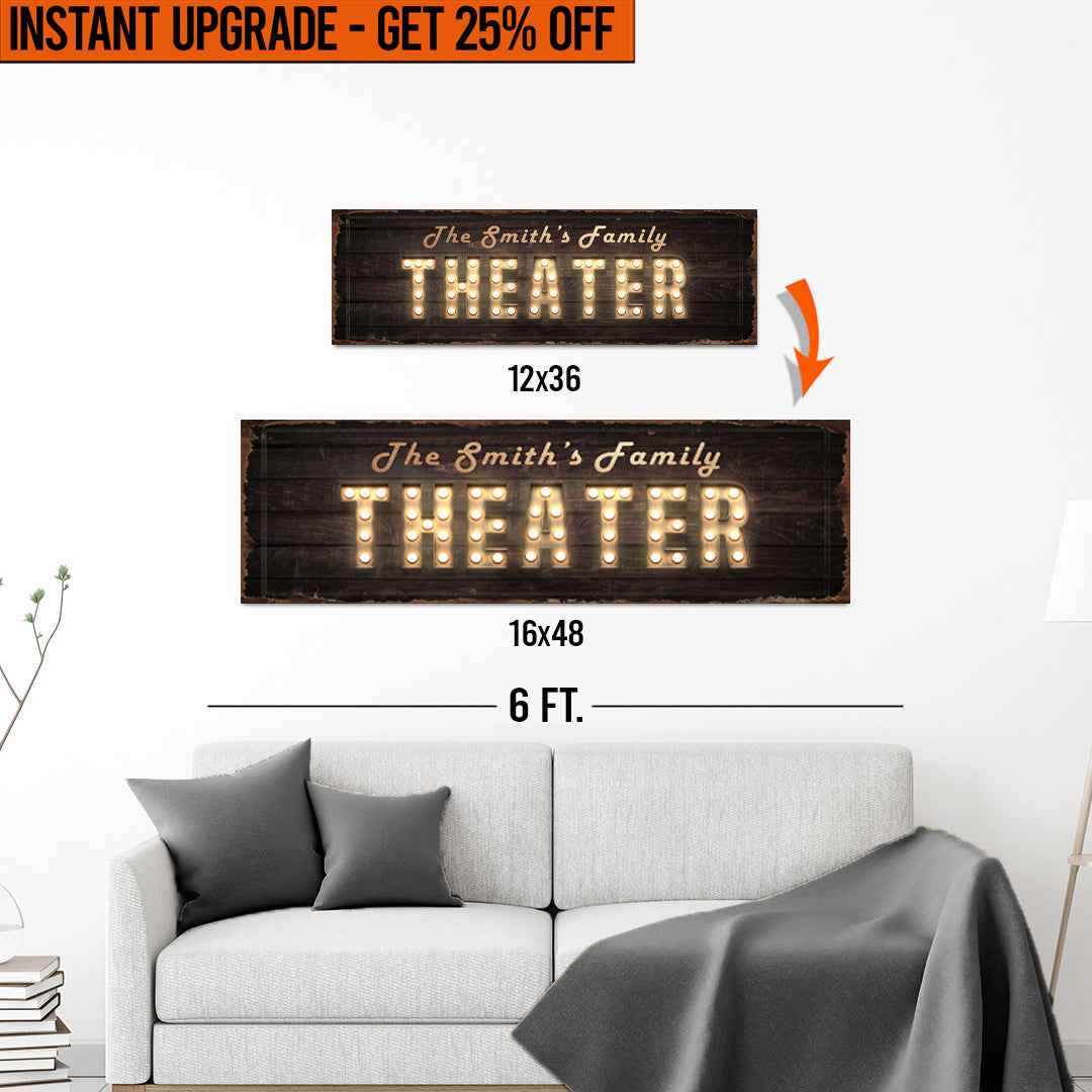 Upgrade Your 12x36 Inches 'Theater' (Style 2) Canvas To 16x48 Inches