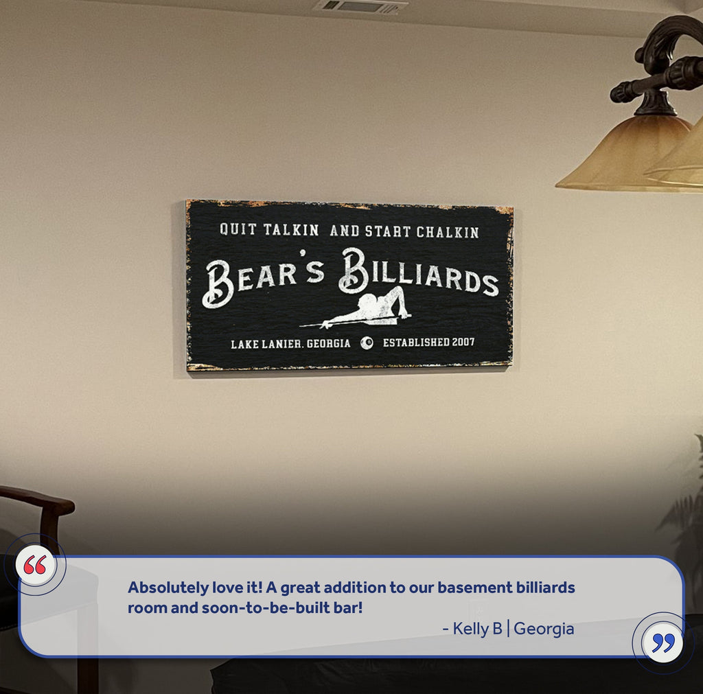 Billiards Room Sign