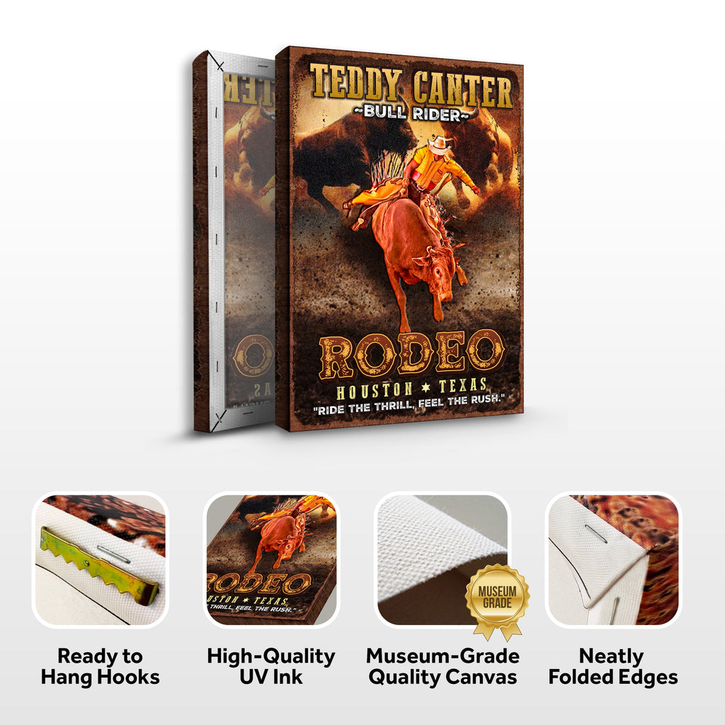 Cowboy Rodeo Bull Rider Sign