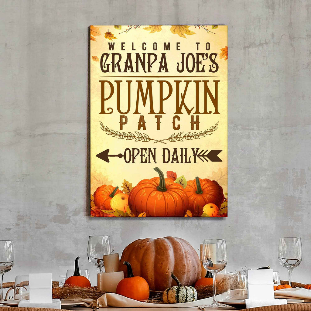 Pumpkin Patch Open Daily Sign