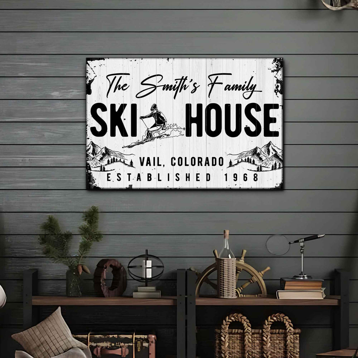 Ski House Sign