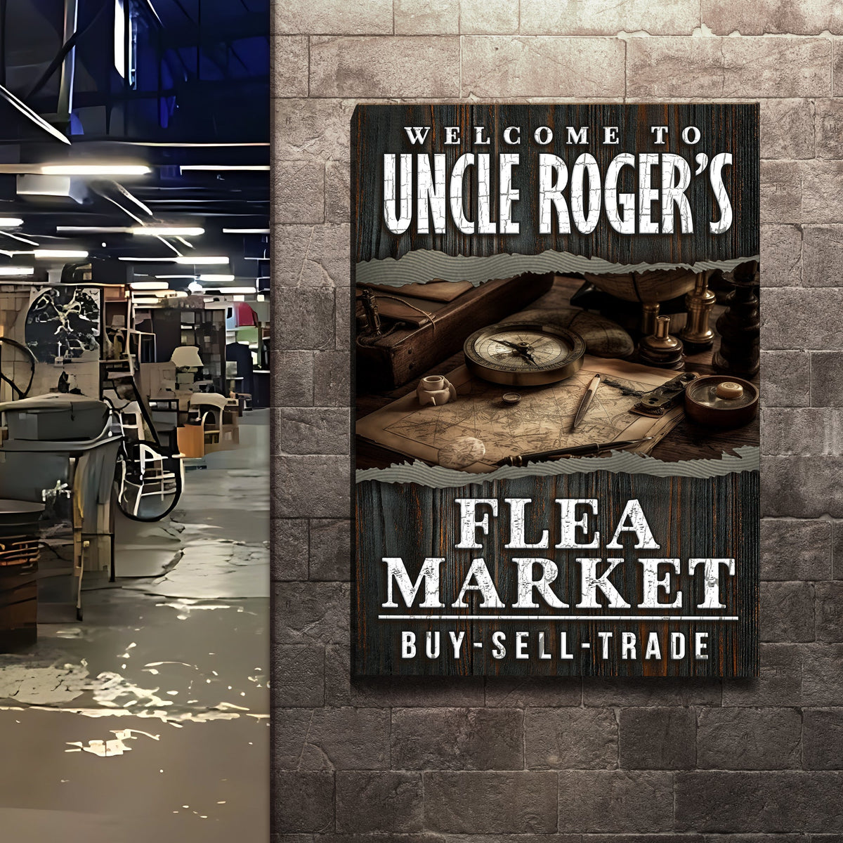 Welcome To Flea Market Sign