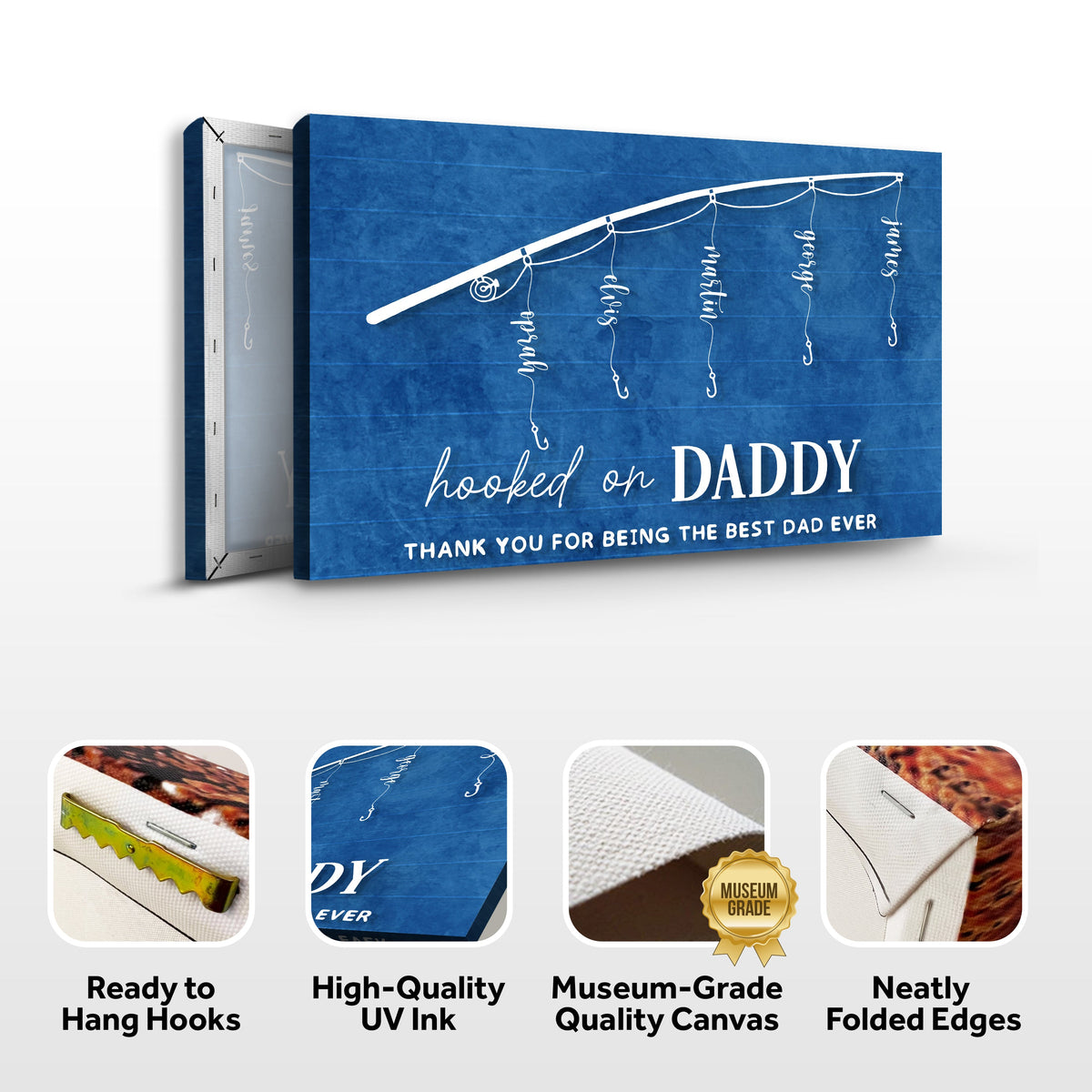 Hooked On Daddy Father's Day Gift Sign