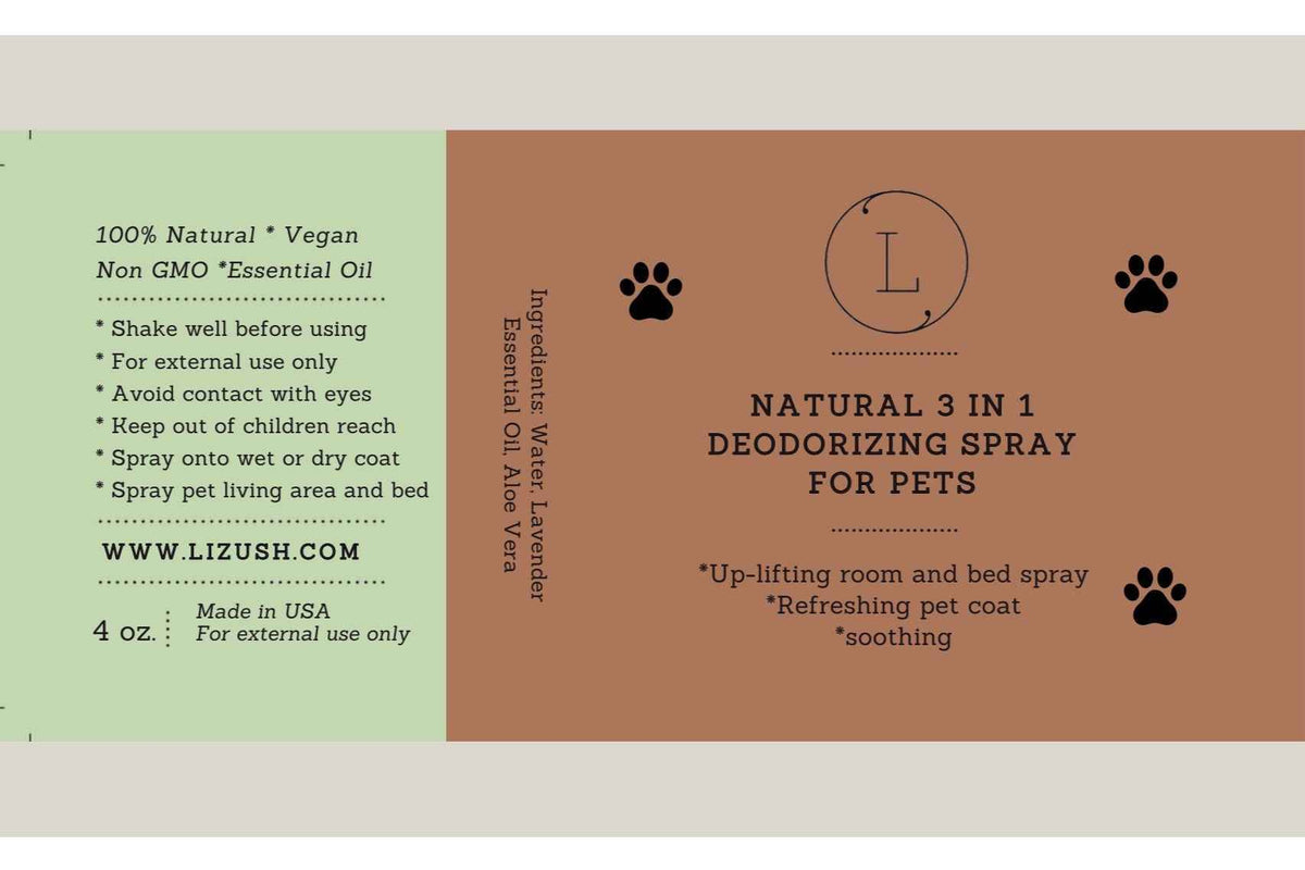 Natural Pet Deodorizing Spray – Freshening Mist for Dogs & Cats
