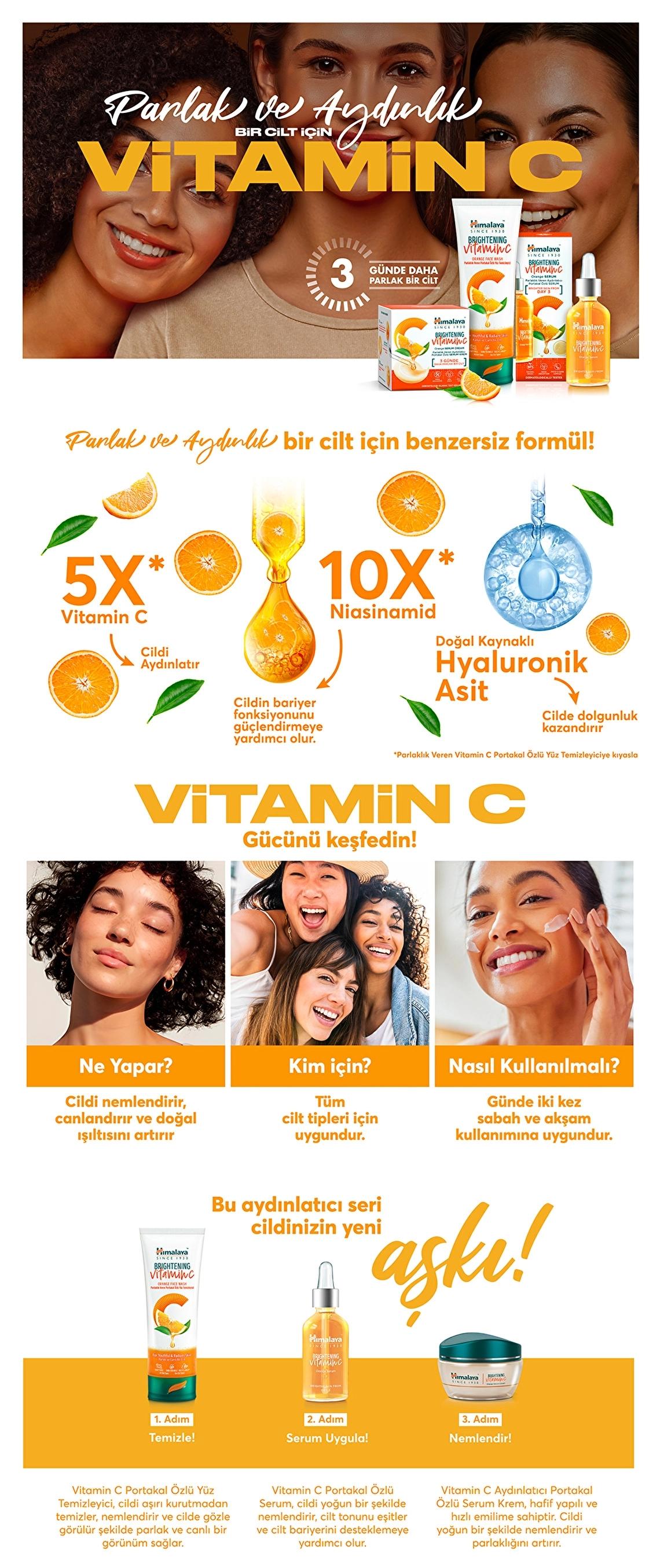 Himalaya Brightening Vitamin C Orange Face Wash 100 ml