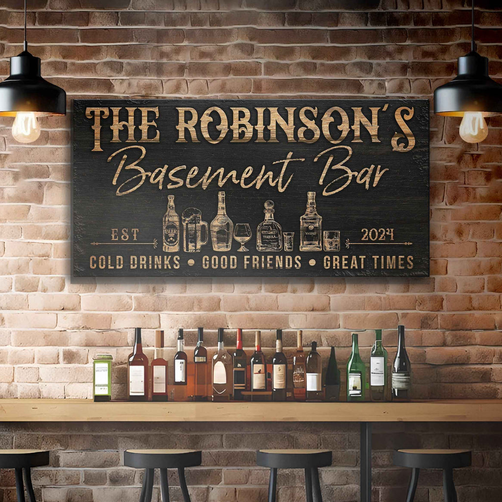 Personalized Basement Bar Sign III