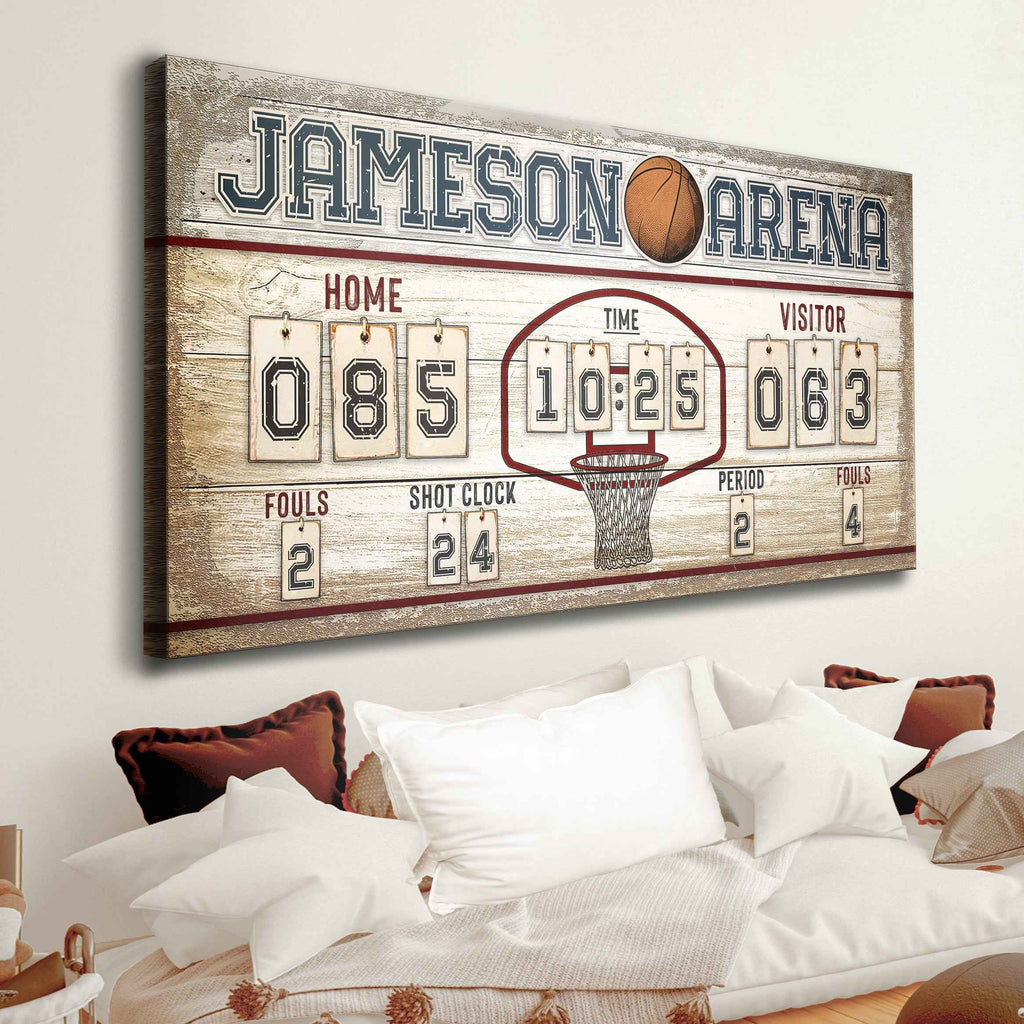 Personalized Basketball Scoreboard Sign