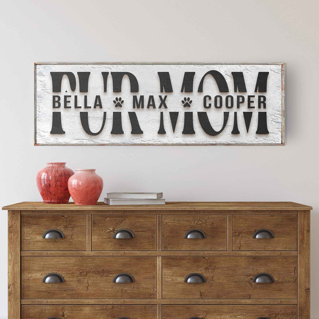 Personalized Fur Mom Sign