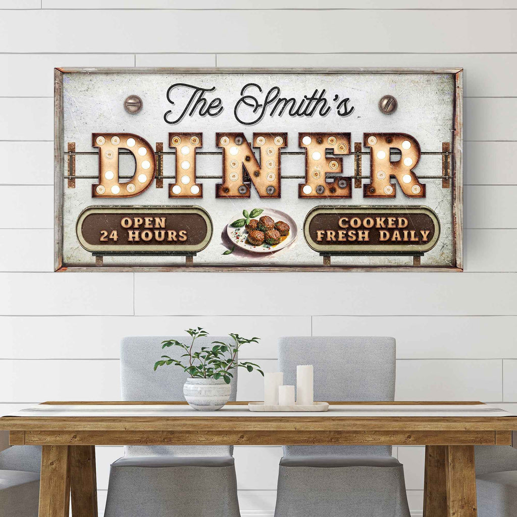 Personalized Vintage Diner Sign