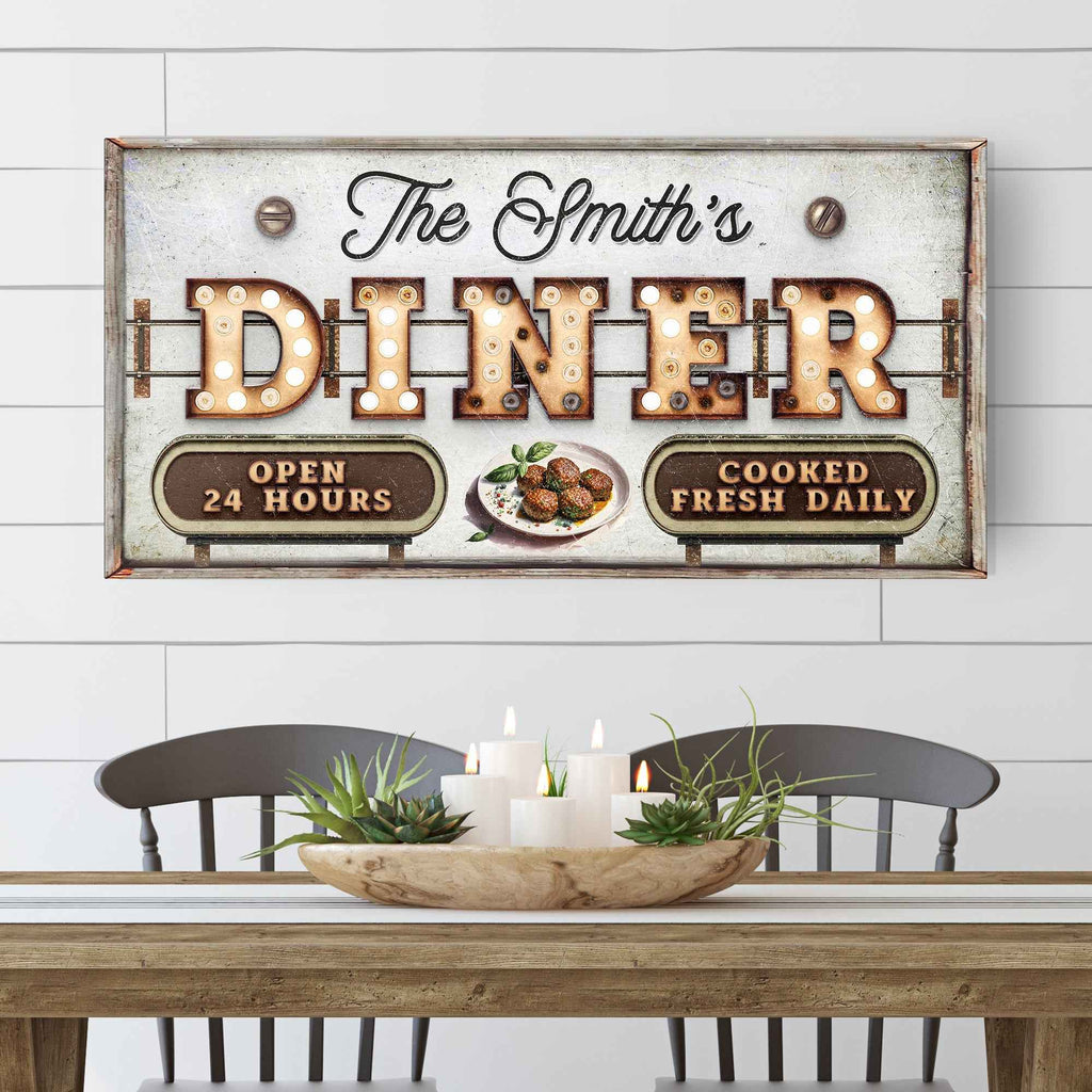 Personalized Vintage Diner Sign