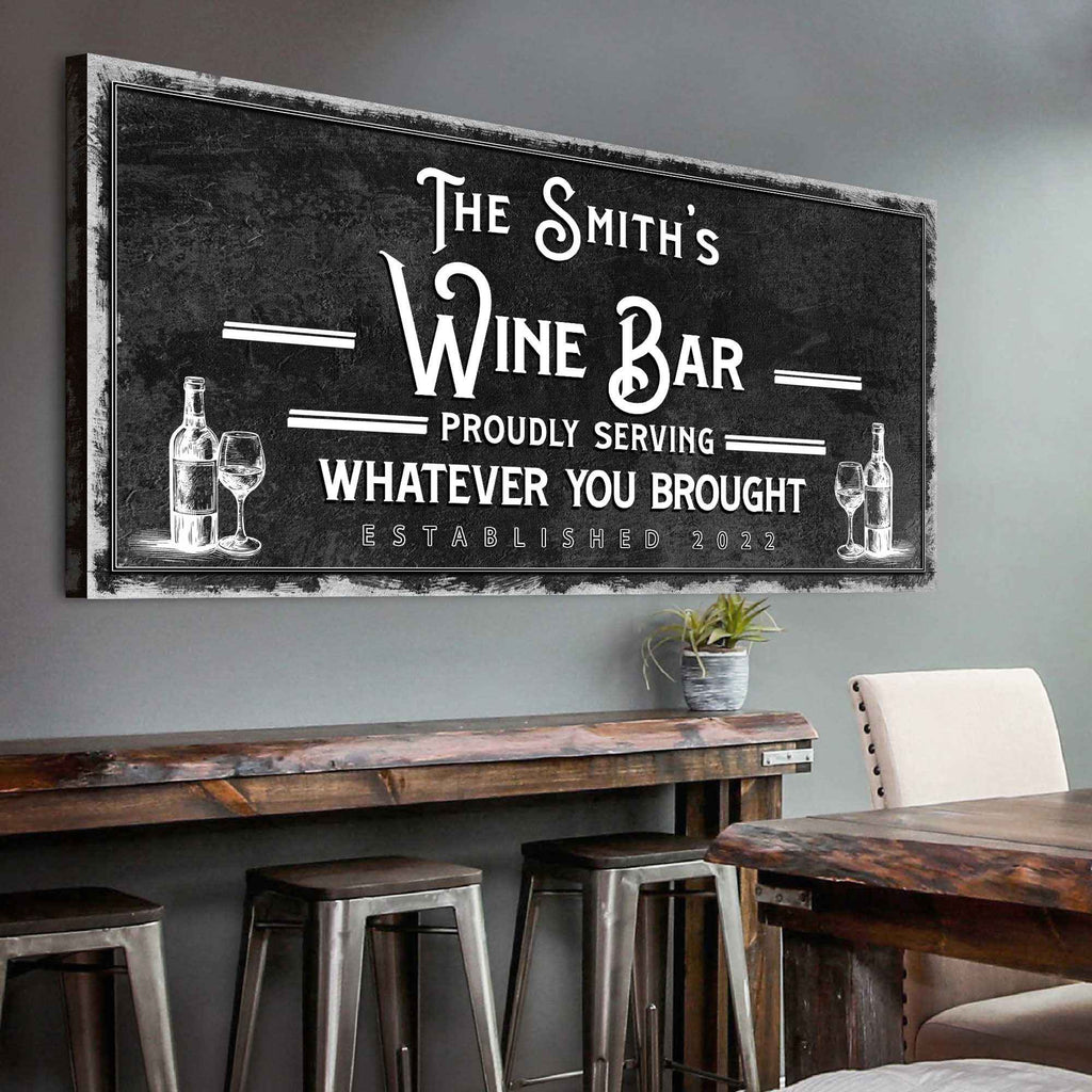Personalized Wine Bar Sign