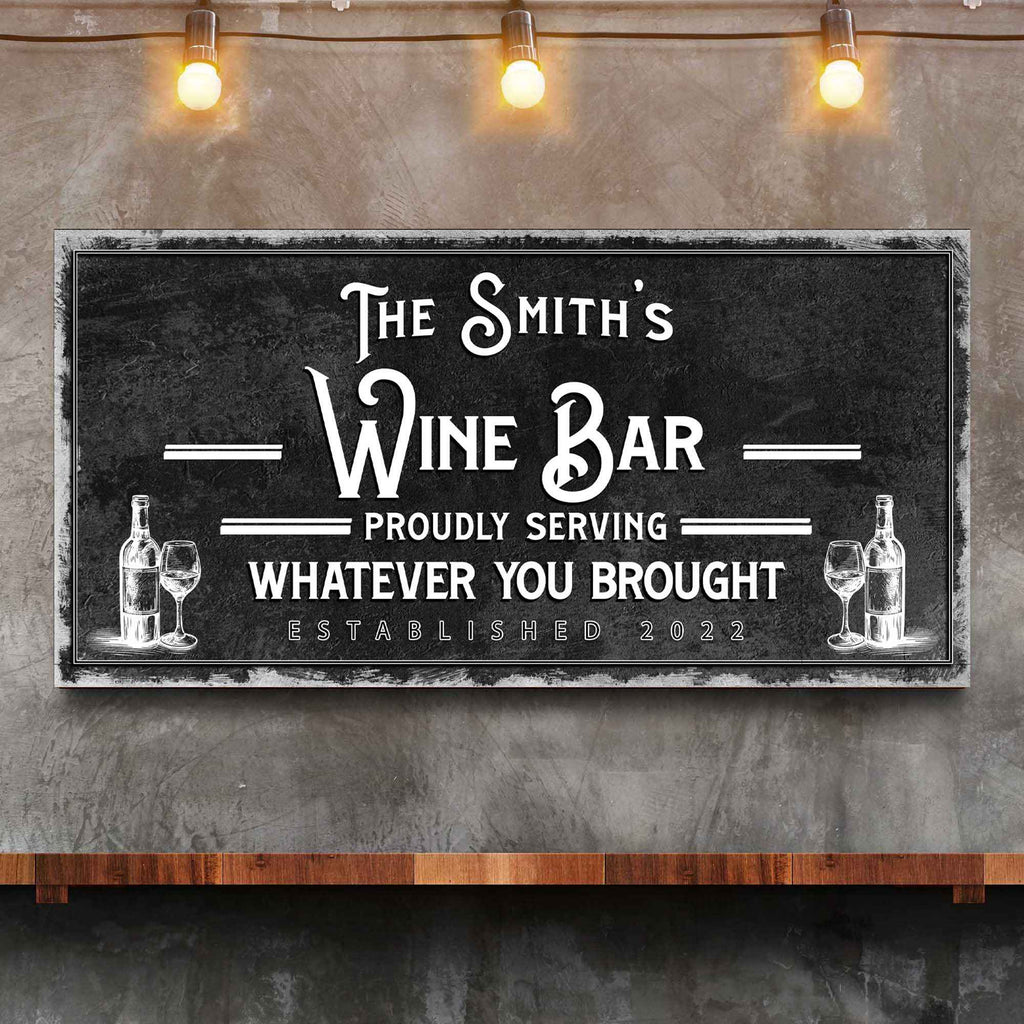 Personalized Wine Bar Sign