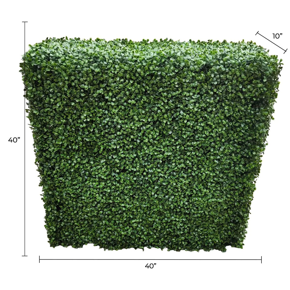 Two Tone Green Boxwood Artificial Hedge 40×40in – UV Resistant – Commercial Grade