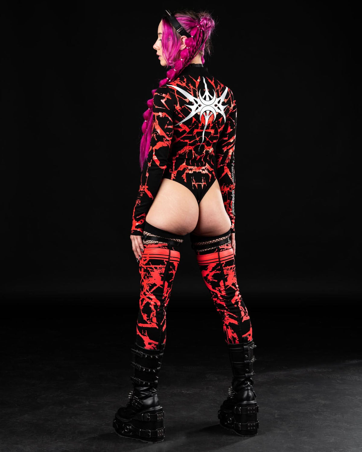 AP3X-7 SPIKEZ Bodysuit ( Red )