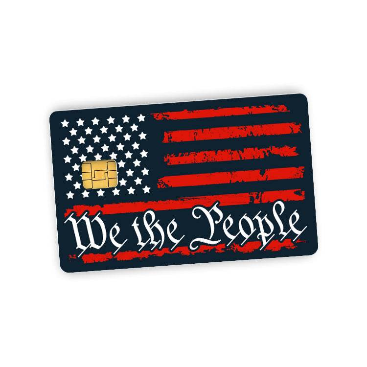 We The People Flag Credit Card Skin Decal