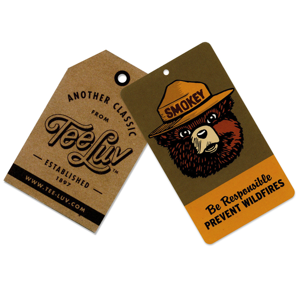 Patriotic Smokey Bear T-Shirt - Gray