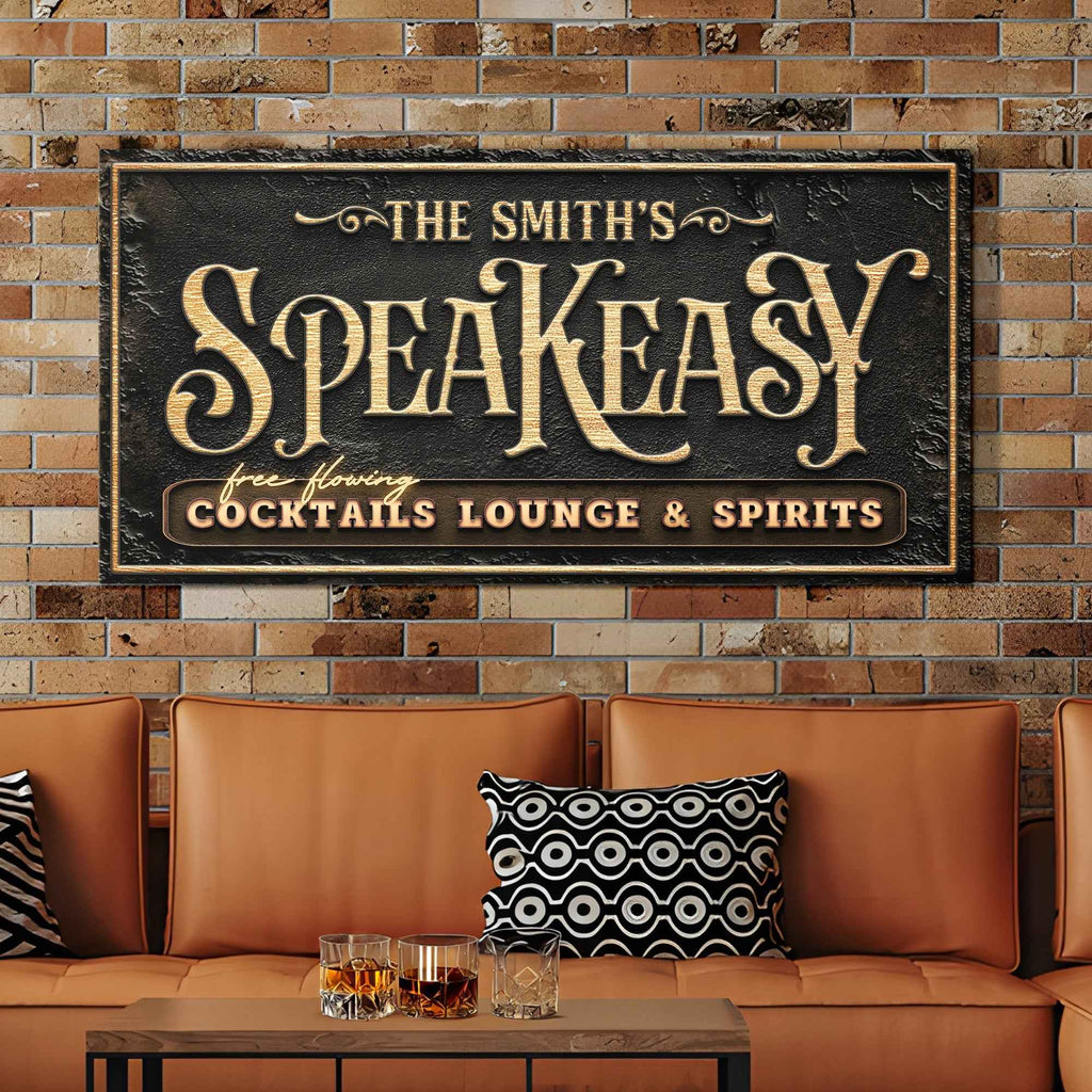 Speakeasy Personalized Bar Sign