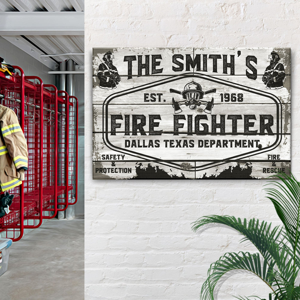 Fire & Rescue Fire Fighter Sign