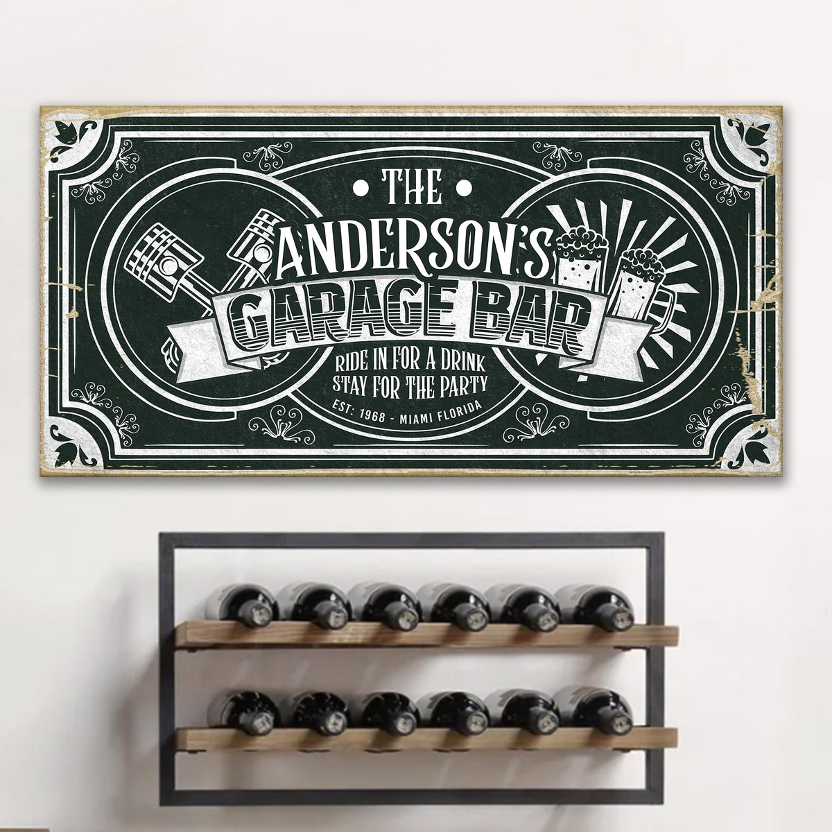 Garage Bar Victorian Vintage Sign