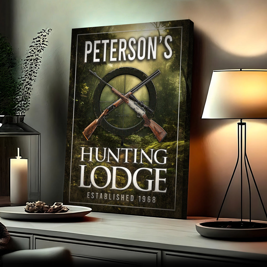 Family Hunting Lodge Sign