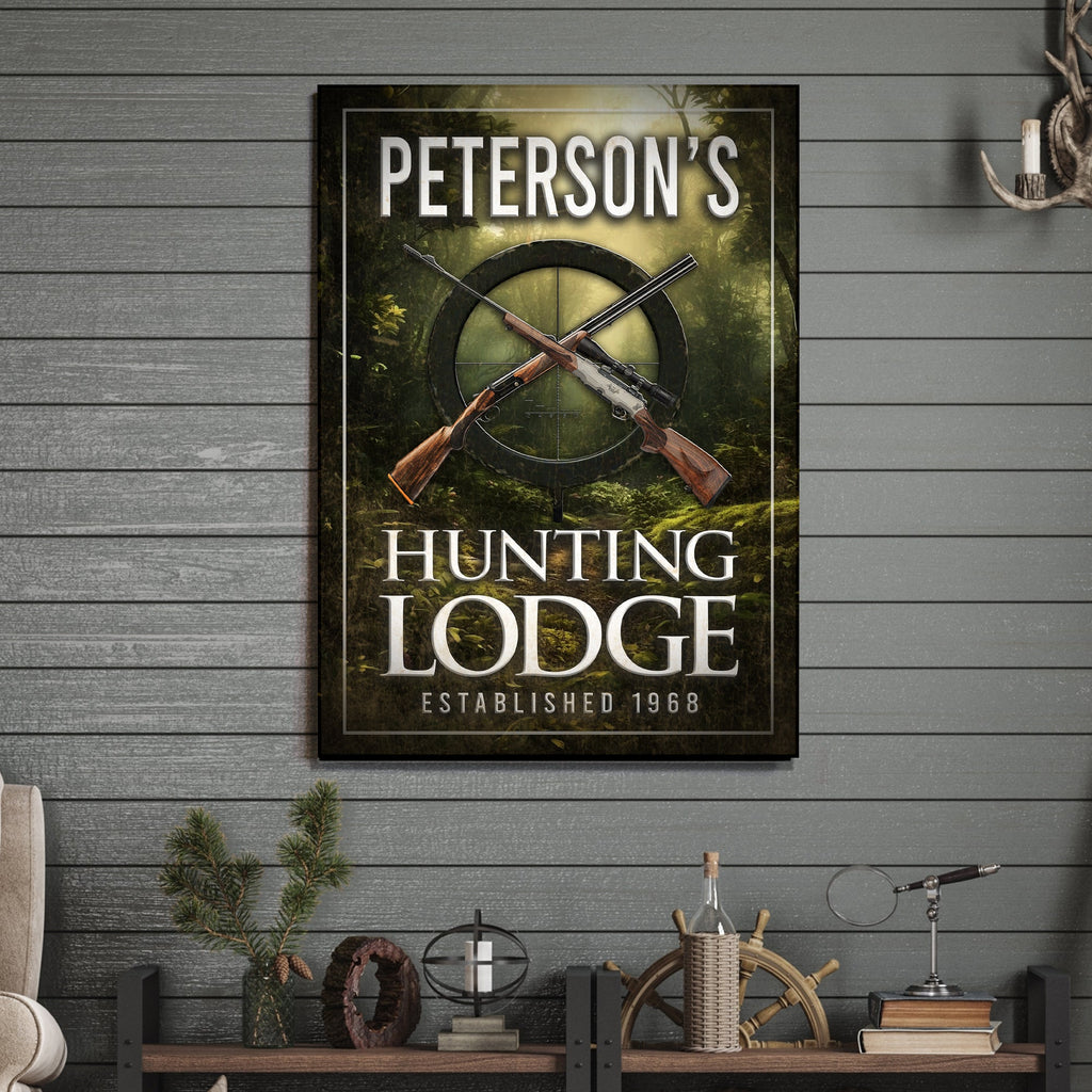 Family Hunting Lodge Sign
