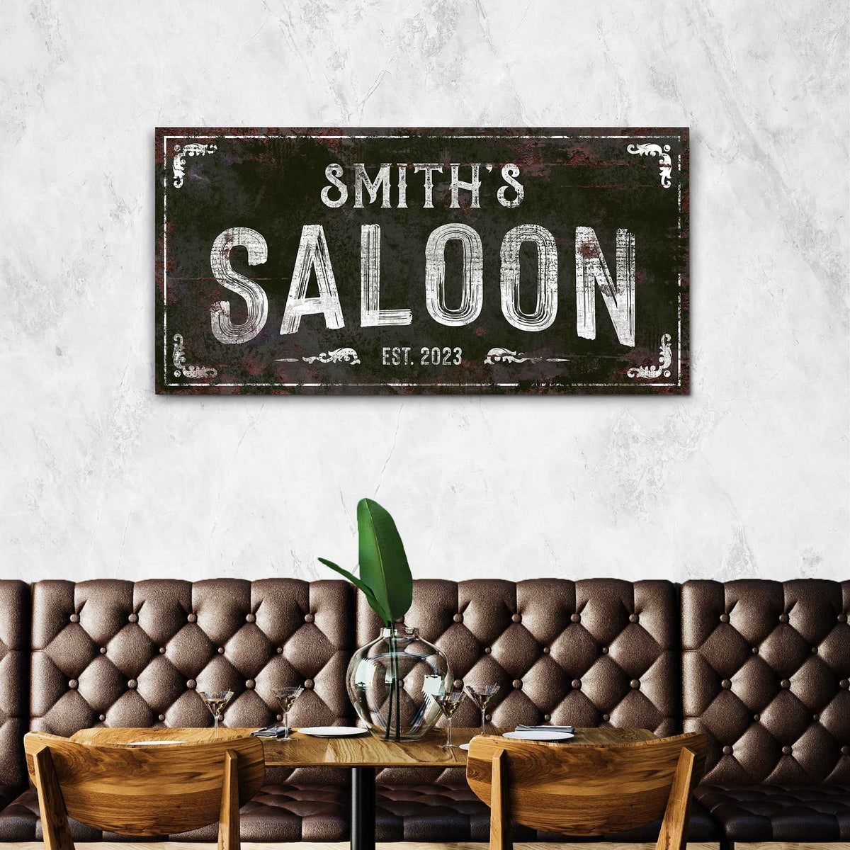 Family Saloon Vintage Sign