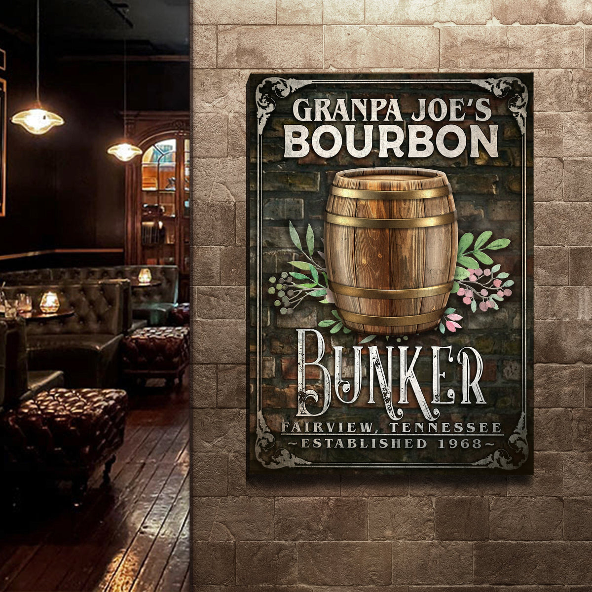 Bourbon Bunker Sign