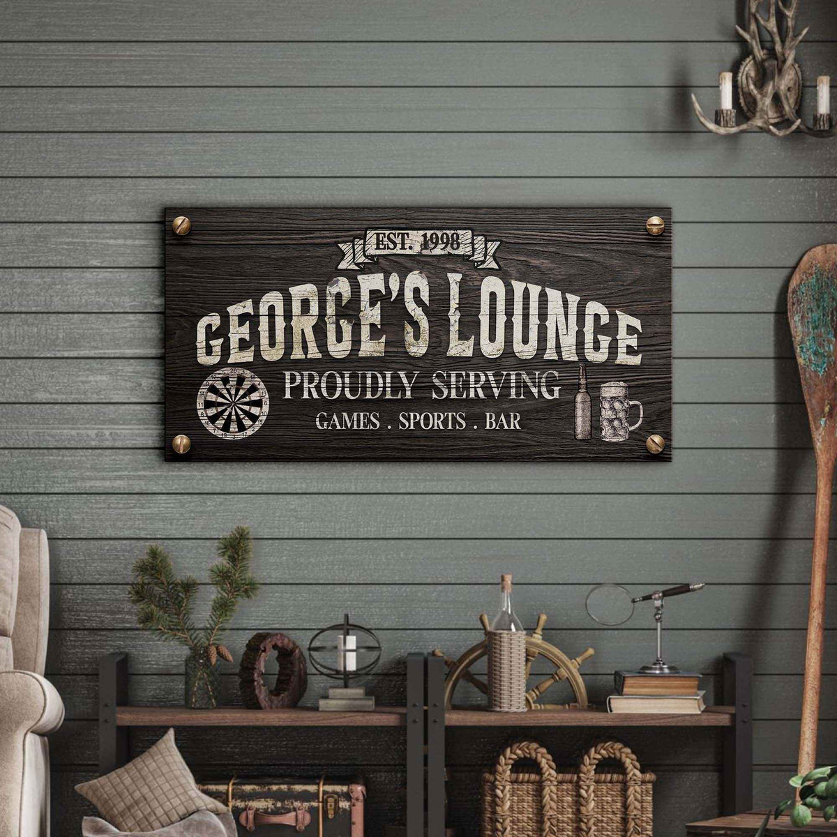 Proudly Serving Lounge Sign