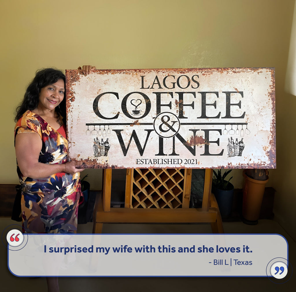 Coffee and Wine Sign II