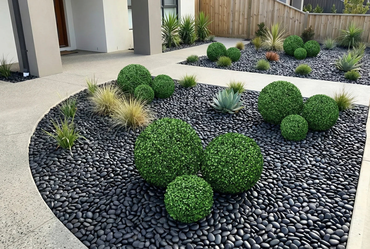 Boxwood Artificial Topiary Ball Set of 2 15in – UV Resistant