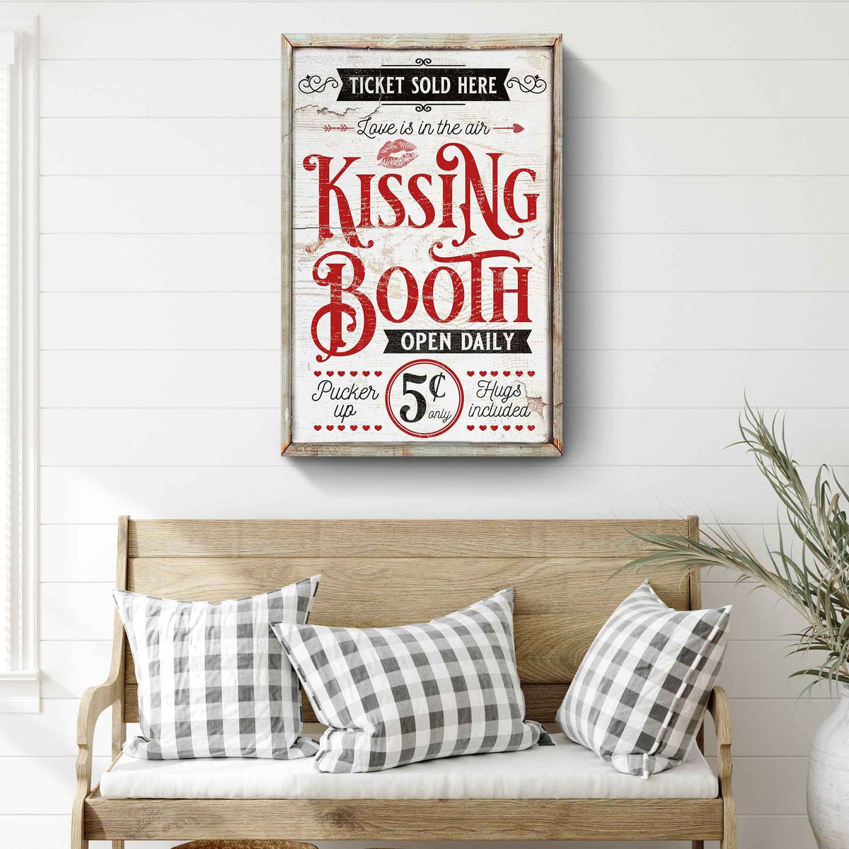 Valentines Day Kissing Booth Sign III