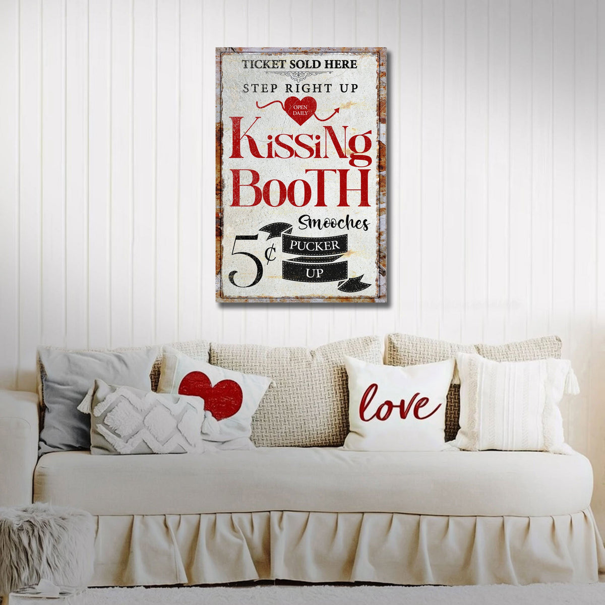 Valentines Day Kissing Booth Sign II