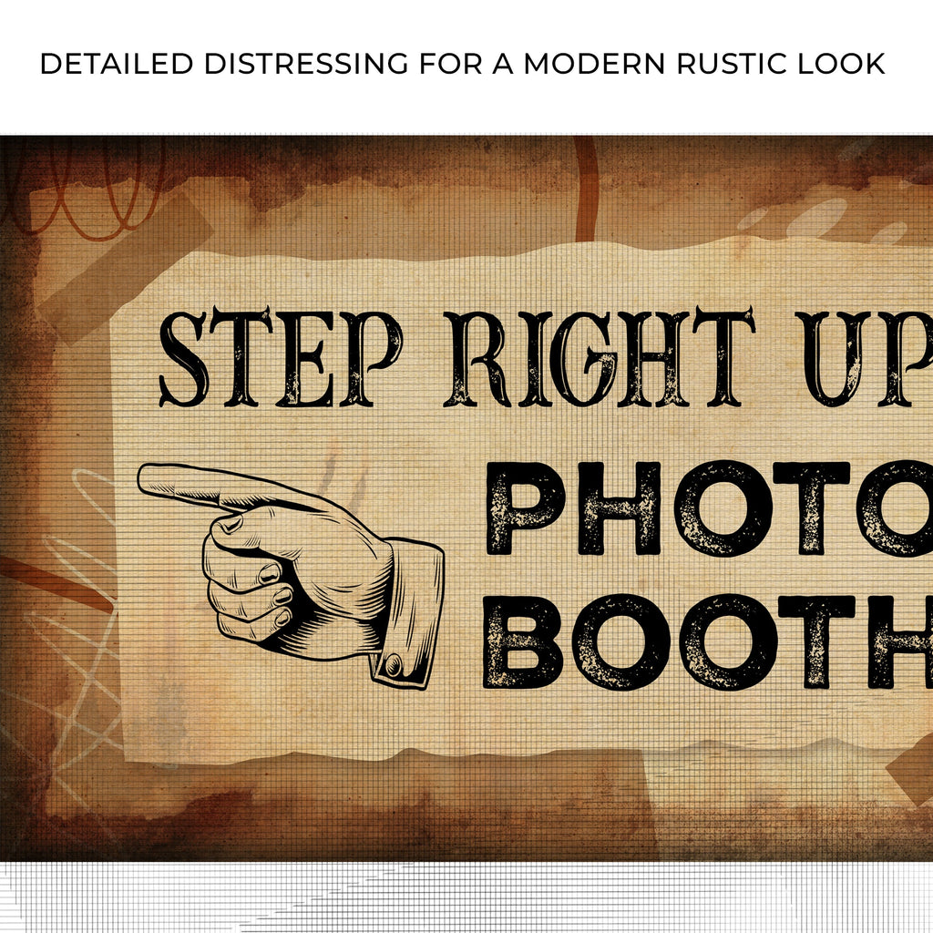 Step Right Up Photo Booth Sign