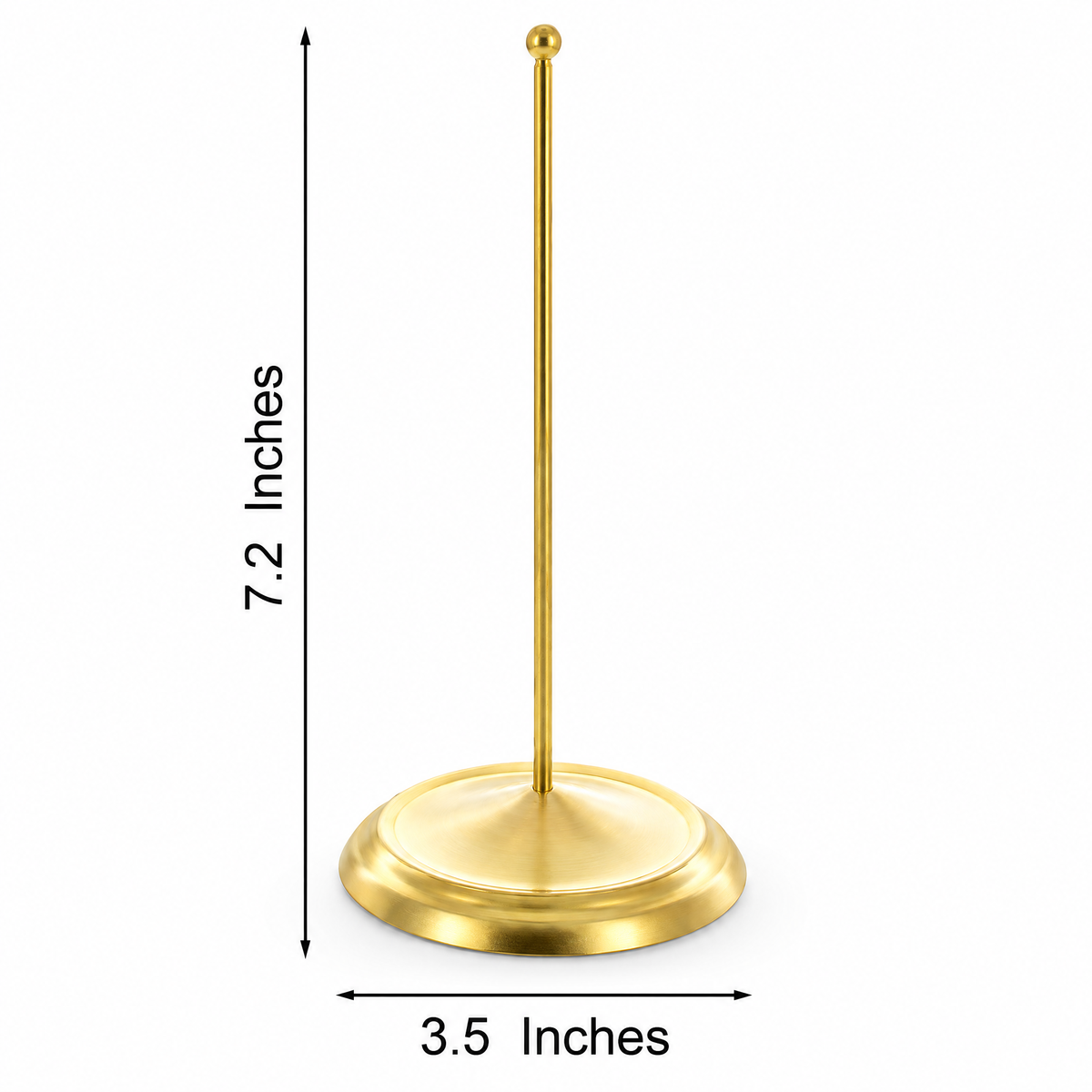 Upright Gold Metal Christmas Tree Topper Finial Stand Display Stand 7.2 Inches