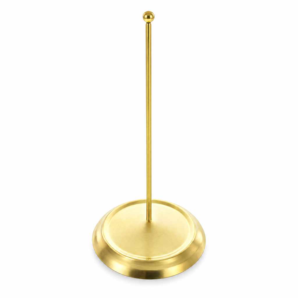 Upright Gold Metal Christmas Tree Topper Finial Stand Display Stand 7.2 Inches