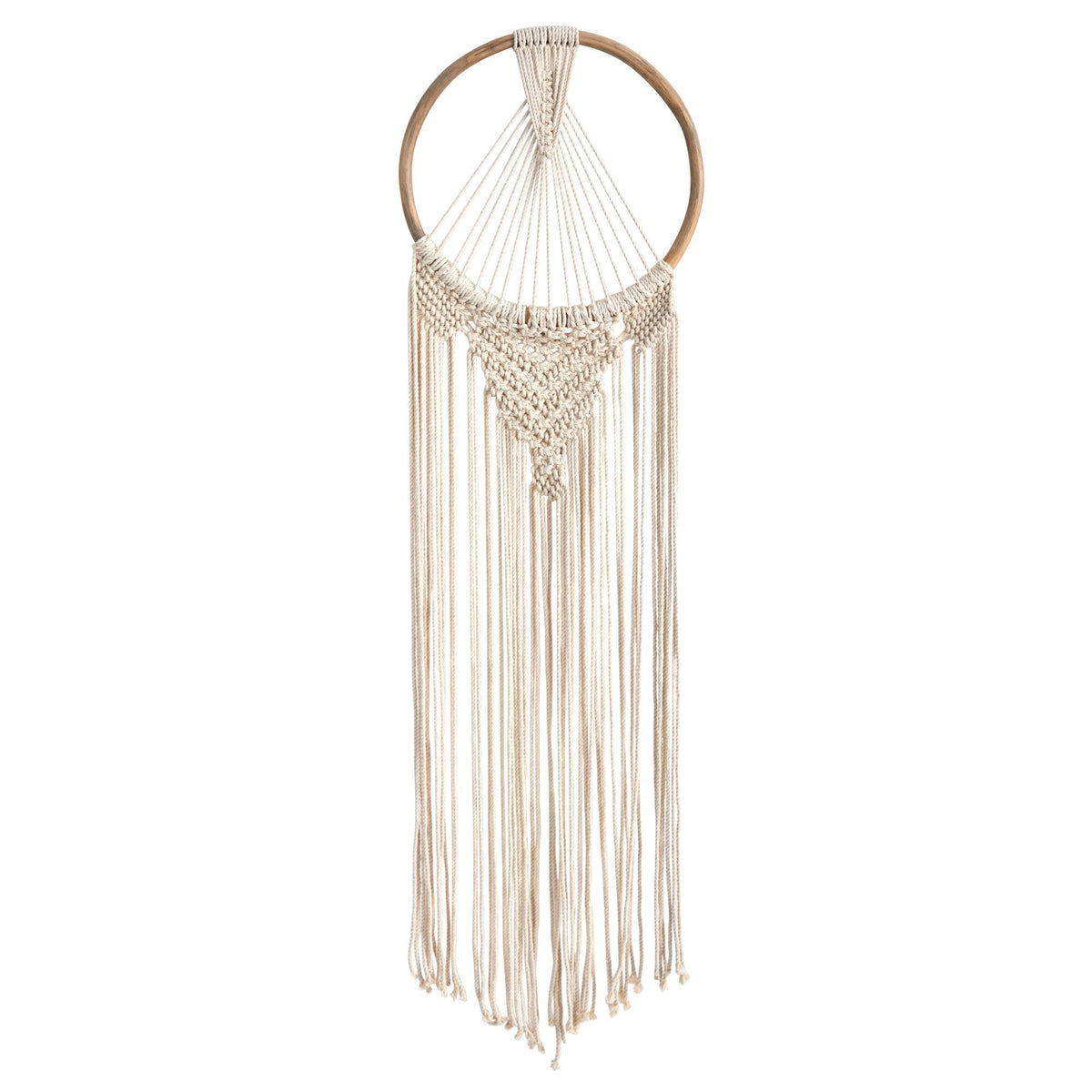 24” x 10” Handmade Bohemian Macrame Dreamcatcher Wall Hanging Decor