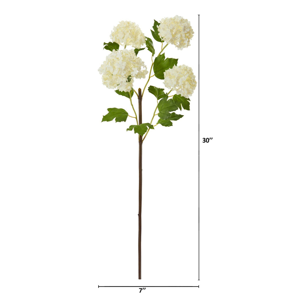 30” Snowball Hydrangea Artificial Flower (Set of 3)