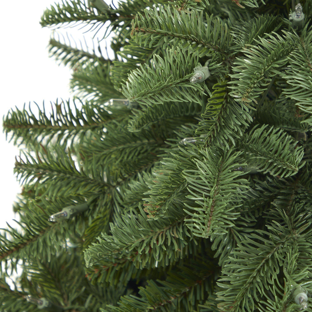 3.5’ South Carolina Spruce Artificial Christmas Tree with 100 White Warm Light and 458 Bendable Branches in Decorative Urn