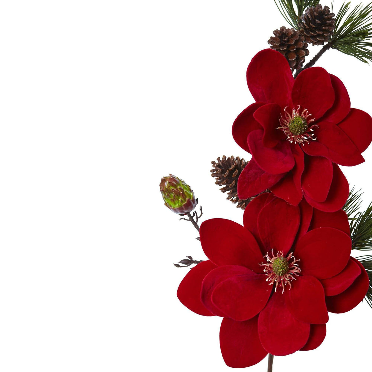 36” Magnolia and Pine Artificial Flower (Set of 2)